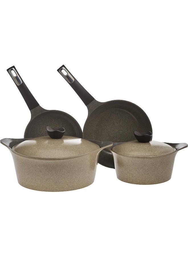 نيو فلام Set Of 8 Aeni Cooking  Pieces - Warm Marble Warm Marble Assorted Pack - Image 1