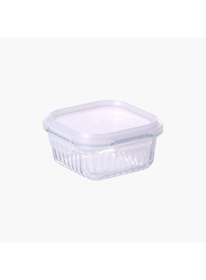 Neoflam Wave Lock Square Glass Food Container With Lid, Multicolor 520 ml - Image 1