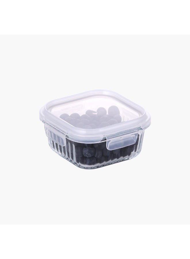 Neoflam Wave Lock Square Glass Food Container With Lid, Multicolor 520 ml - Image 2