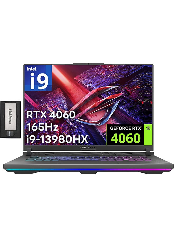 ASUS ROG Strix G16 Gaming Laptop With 16-Inch FHD Display, Core i9-13980HX Processor/64GB RAM/2TB SSD/8GB NVIDIA GeForce RTX 4060 Graphics Card/Windows 11 Pro + 256GB Docking Station Set English/Arabic Gray - Image 1