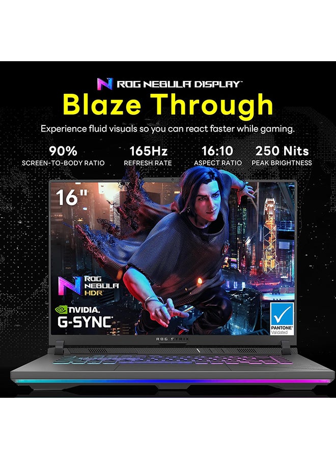 ASUS ROG Strix G16 Gaming Laptop With 16-Inch FHD Display, Core i9-13980HX Processor/64GB RAM/2TB SSD/8GB NVIDIA GeForce RTX 4060 Graphics Card/Windows 11 Pro + 256GB Docking Station Set English/Arabic Gray - Image 3