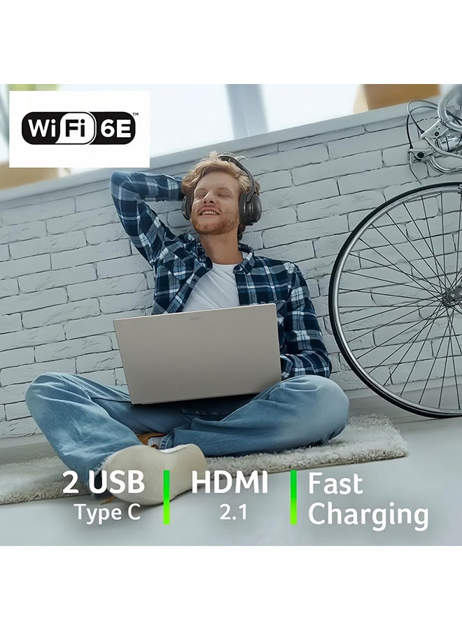 AI Laptop With 16-Inch WQXGA Display, Core Ultra 7 155U Processor/16GB RAM/512GB SSD/Intel Arc Graphics/Windows 11 Home + Wireless Headset & 2019 Lifetime Office English/Arabic Gray