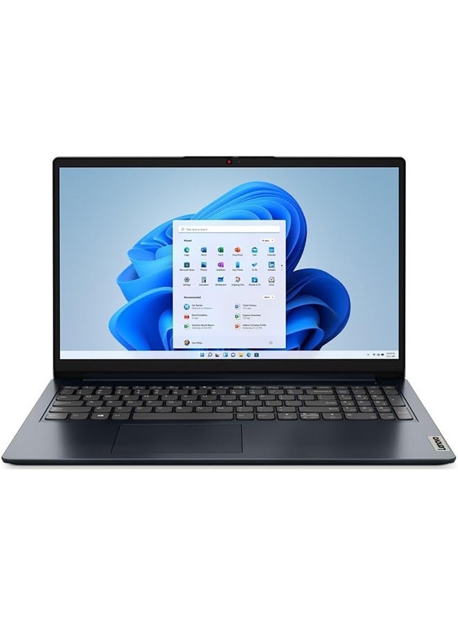 IdeaPad 1i Laptop With 15.6-Inch FHD Display, Core i5-1235U Processor/32GB RAM/1TB SSD/Intel Iris XE Graphics/Windows 11 Home English blue