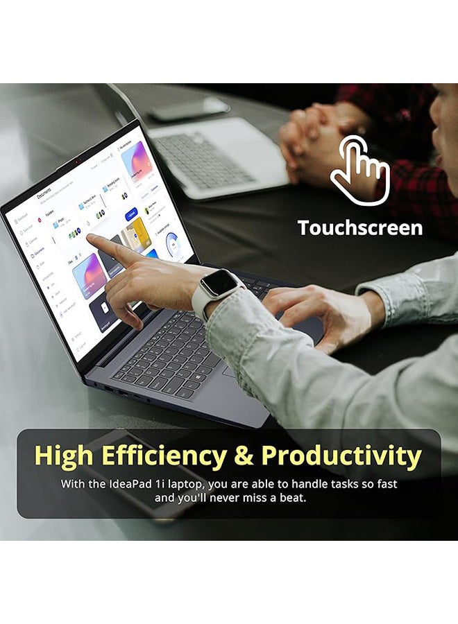 IdeaPad 1i Laptop With 15.6-Inch FHD Touchscreen Display, Core i5 1235U Processor/40GB RAM/1.16TB Storage(1TB SSD + 160GB Docking Station)/Intel Iris Xe Graphics/Windows 11 Pro English blue