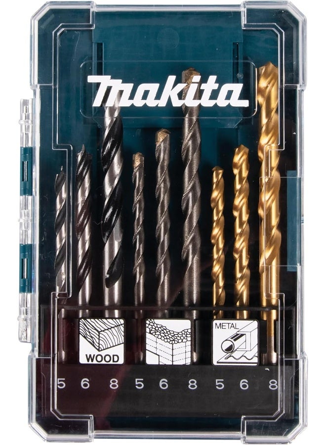 Makita D-71962 9 Piece Drill Bit Set Uncoated 9 Piece  - Image 1