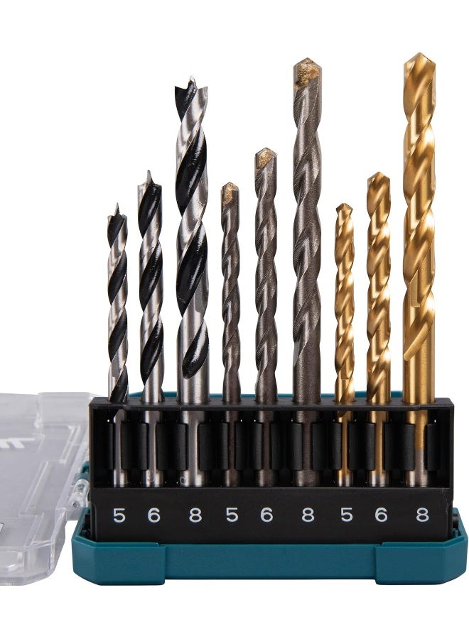 Makita D-71962 9 Piece Drill Bit Set Uncoated 9 Piece  - Image 2