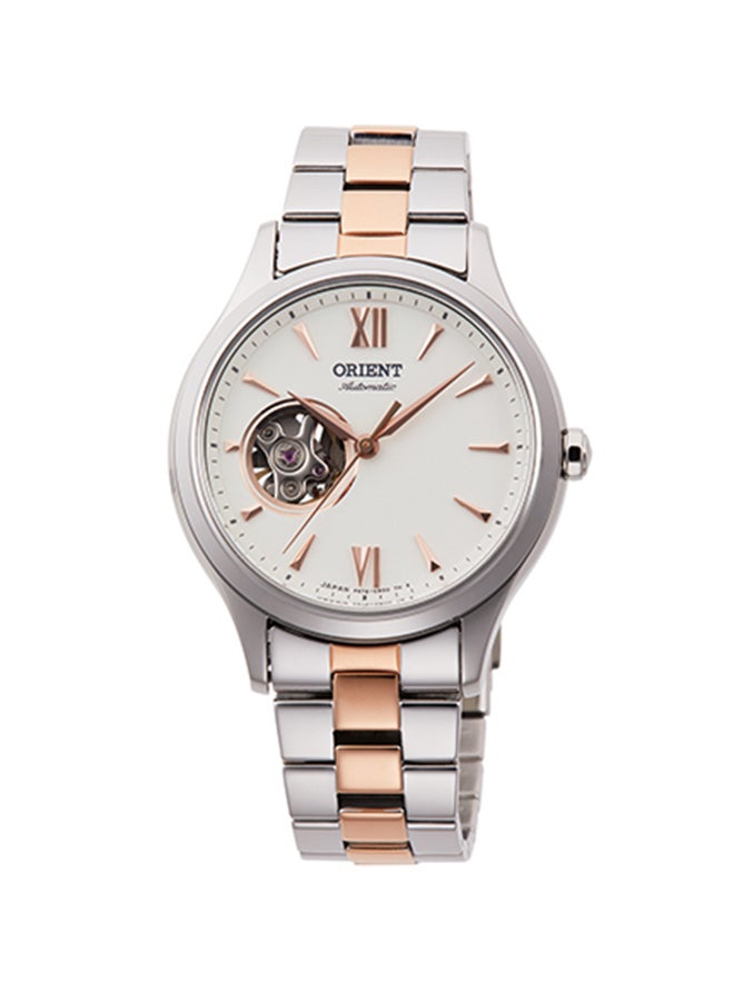ORIENT Men's Mechanical Contemporary Men's Watch RA-AG0020S, Open Heart, White Dial, 35.6mm, Dual Tone Strap, 30M WR  - Image 1