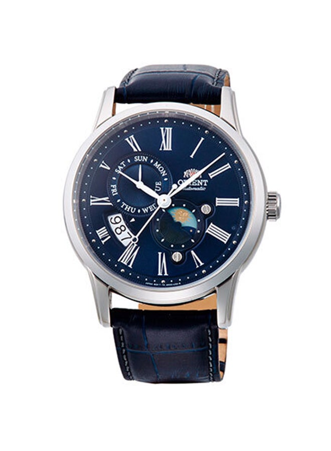 أورينت Boys' Mechanical Classic Men's Watch RA-AK0011D, Sun & Moon, Navy Blue Dial, 42.5mm, 50M WR  - Image 1