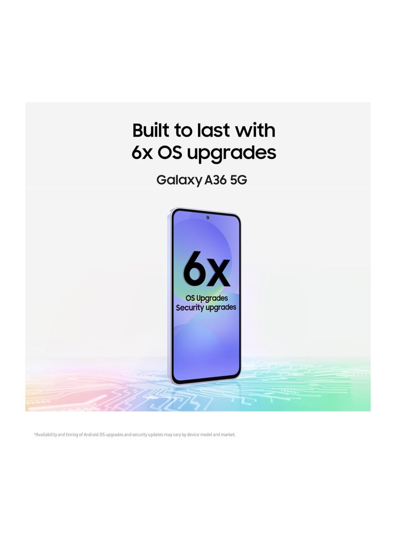 Samsung - Galaxy A36 5G Awesome Black 12GB, 256GB AI Smartphone Circle To Search My Filter Object Eraser 4nm Snapdragon Processor Flagship Grade Selfie Camera - Image 1