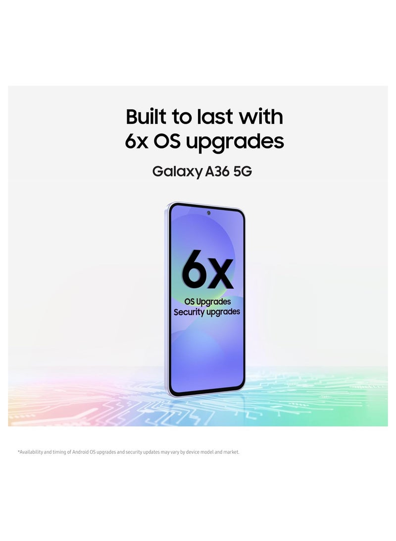 Galaxy A36 5g Awesome Lime 12gb 256gb Awesome Intelligence Ai Smartphone Circle Search My Filter Object Eraser 4nm Snapdragon Processor Flagship Grade Selfie Camerae