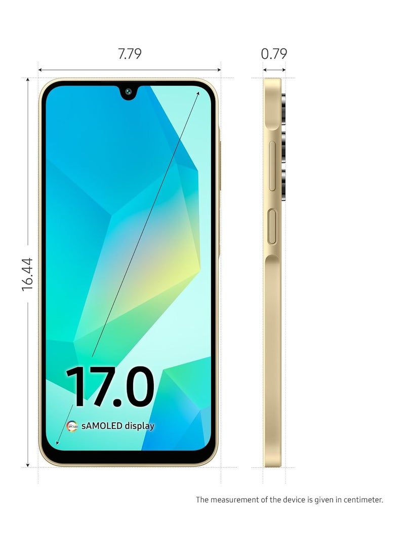 Galaxy A16 5g 6gb Ram, 128gb, Gold 6.5" Super Amoled 50mp Triple Camera Android 14 Ip54 Nfc 5000mah Factory Unlocked All Countries International Version
