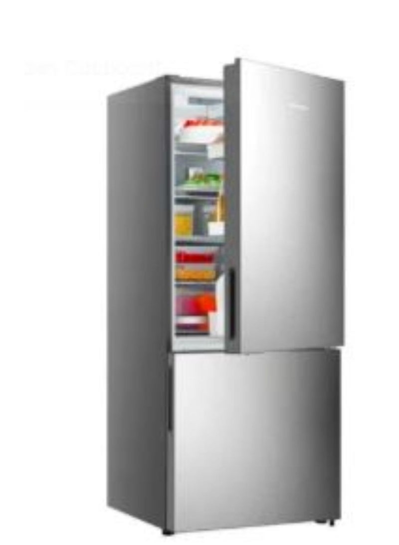 Hisense 397 Liters Frost Free Inverse Bottom Mount Freezer Refrigerator Defrost Tempered Glass Stainless Steel Model RB52W2ANRI | 1 Year Full 5 Years Compressor Warranty RB52W2ANRI Silver  - Image 2