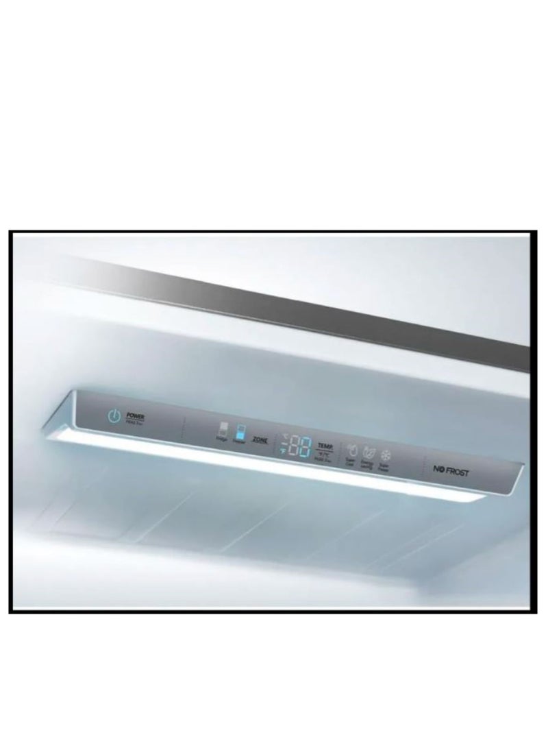 Hisense 397 Liters Frost Free Inverse Bottom Mount Freezer Refrigerator Defrost Tempered Glass Stainless Steel Model RB52W2ANRI | 1 Year Full 5 Years Compressor Warranty RB52W2ANRI Silver  - Image 3