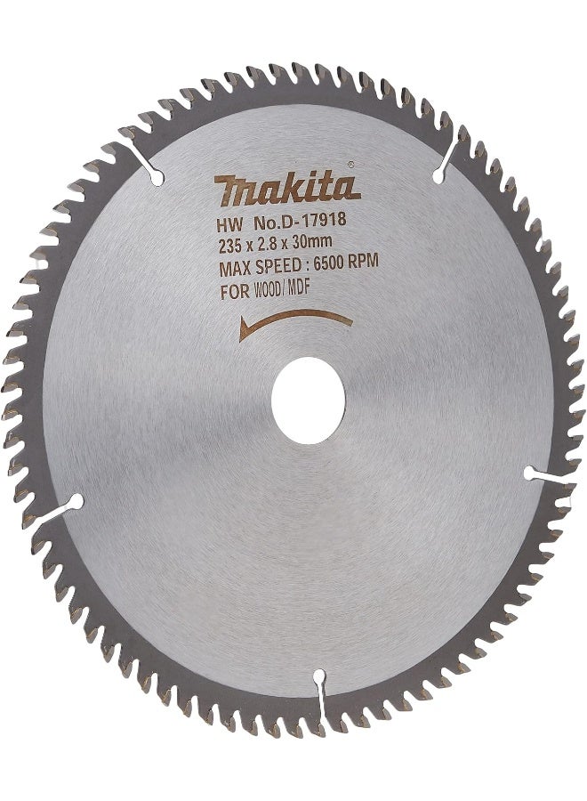 Makita D-17918 Mdf Cutting Blade, 235 mm Diameter X 80 Teeth Size Silver 235 mm Diameter x 80 Teeth - Image 2