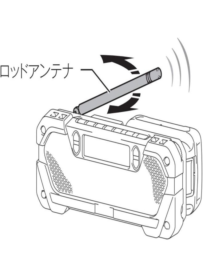 Makita MR052Z Cordless Job Site Radio Multicolour 2.76x2.76x6.69Inch  - Image 2