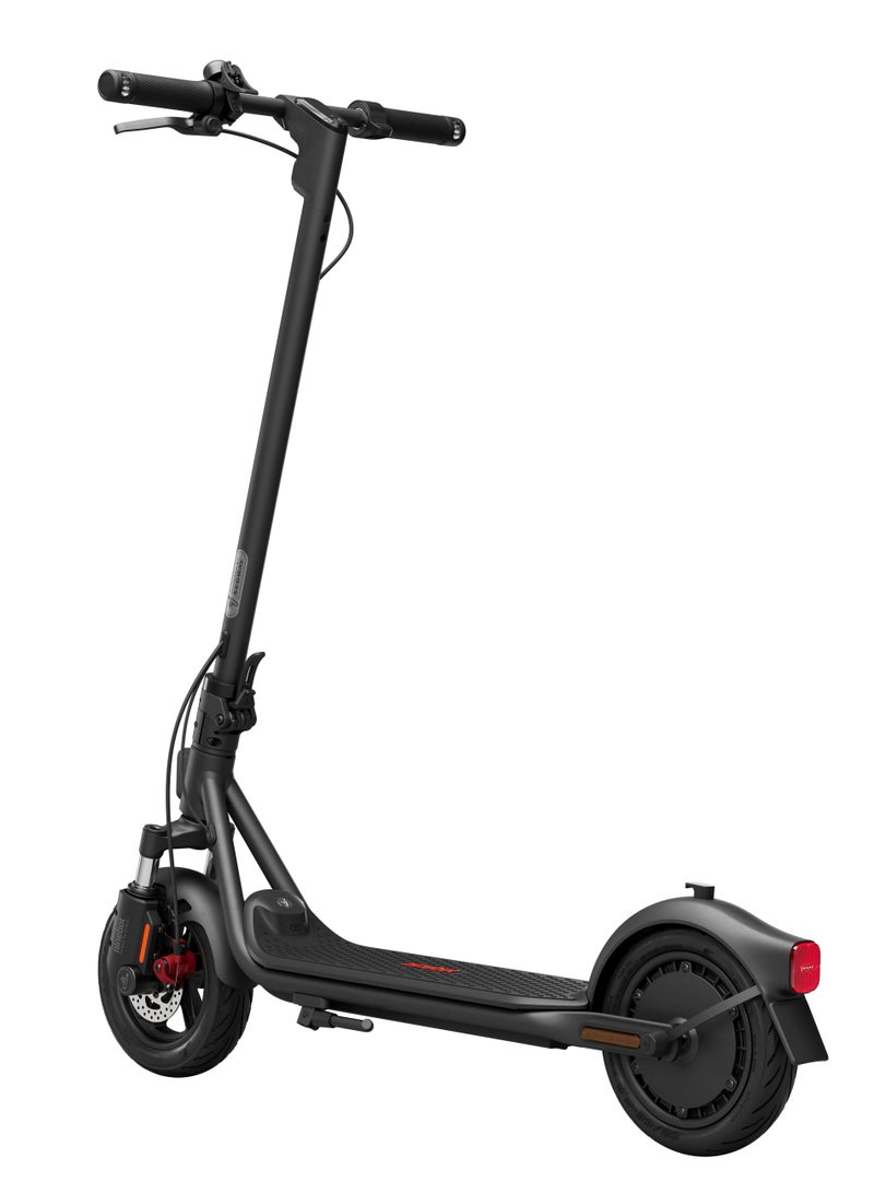 ناين بوت سكوتر كهربائي سيغواي F2 II | تعليق أمامي، نظام أبل للعثور علي، فرامل مزدوجة، أضواء أمامية/فرامل/إشارة، إطارات بدون أنابيب 10 بوصة، وزن السائق حتى 100 كجم، سرعة 25 كم/ساعة، مدى 55 كم، 800 واط - أسود - Image 2