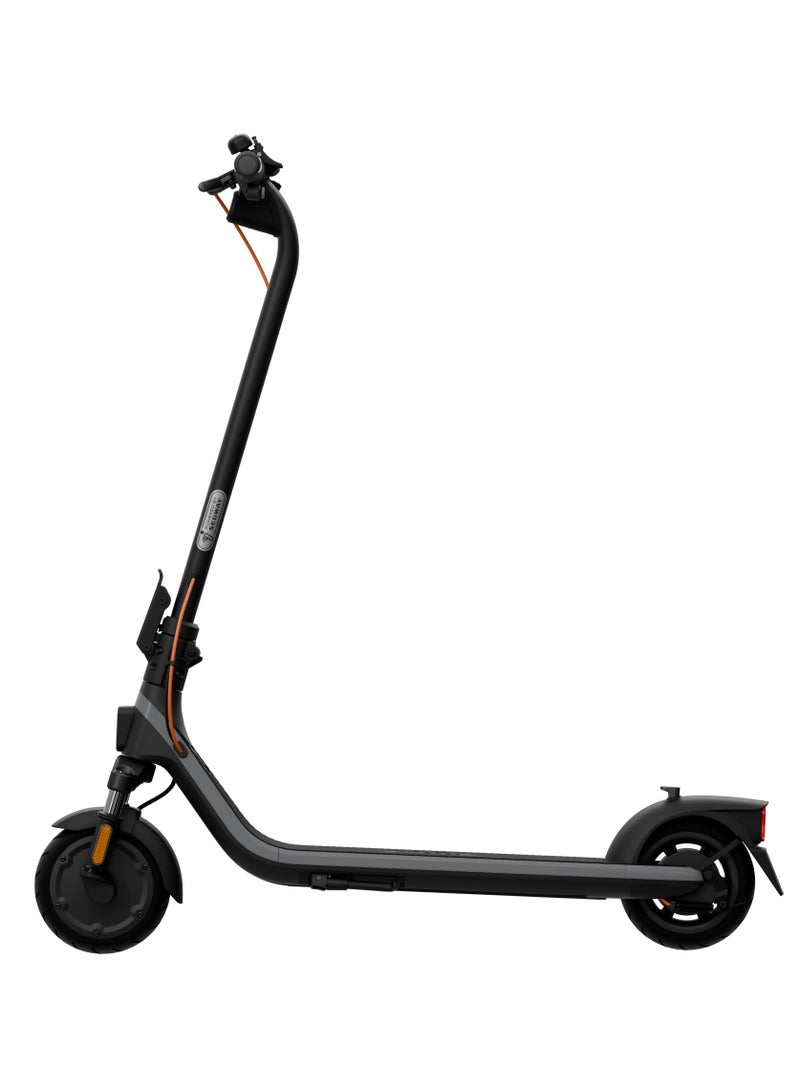 ninebot Segway E2 Plus II Electric Scooter | Front Suspension, 2.8" LED Screen, Double Break, Front/Break/Turn Lights, 8.1" Non-Flat Tires, up to 90KG Driver Wt, 25kph Speed, 20km Range - Black/Grey  - Image 2