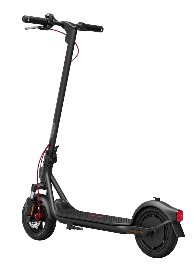 ناين بوت سكوتر كهربائي سيغواي F2 برو II | تعليق أمامي، نظام تحديد موقع آبل، فرامل مزدوجة، أضواء أمامية/فرامل/إشارة، إطارات بدون أنابيب 10 بوصة، وزن السائق حتى 120 كجم، سرعة 25 كم/ساعة، مدى 55 كم، 900 واط - أسود - Image 2