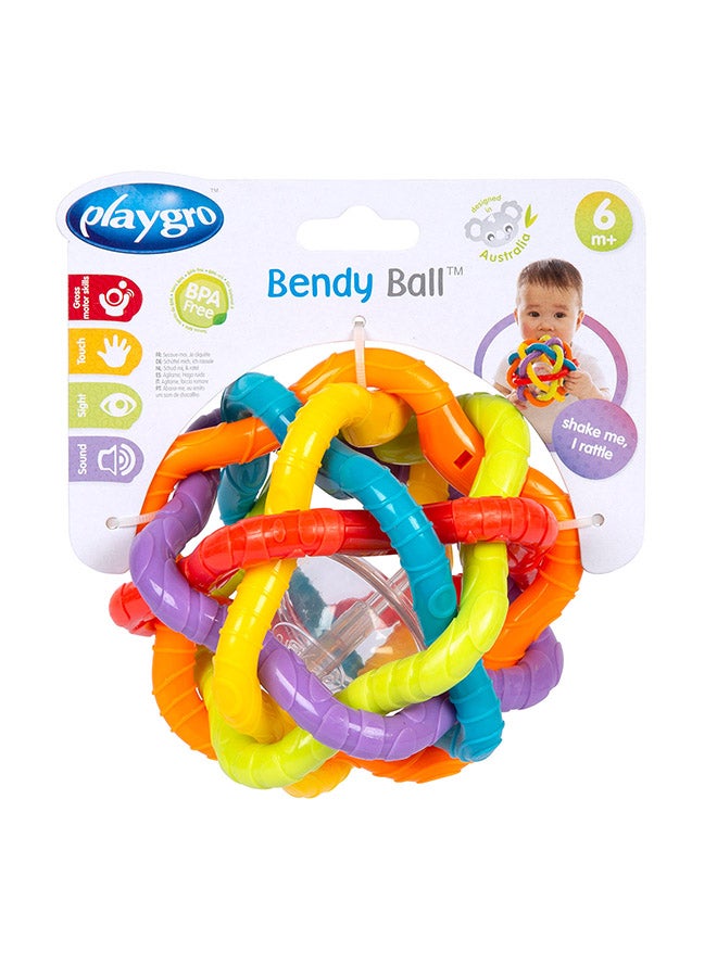 playgro Bendy Ball (N) – Engaging Baby Toy For Development And Sensory Play, 6+ Months 10cm  - Image 1