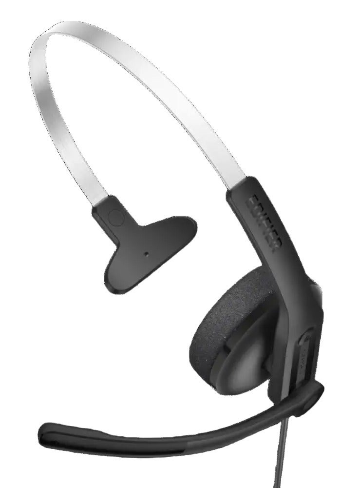 Cc100 Wired Mono Headset Built In Mic With Ai Noise Cancellation Technology Black black