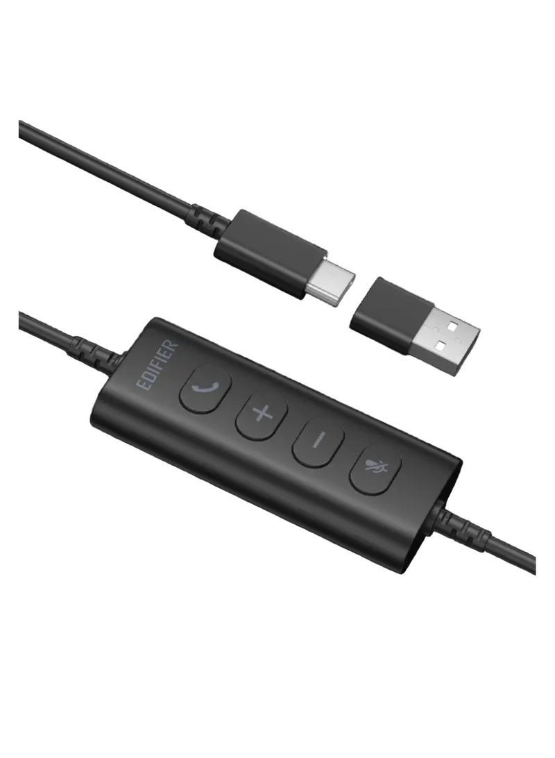 Cc100 Wired Mono Headset Built In Mic With Ai Noise Cancellation Technology Black black