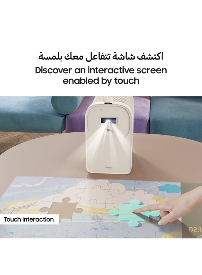 Samsung 40-100 Inch The Premiere 5 Projector, LPF5D, Full HD, Touch Interaction, Triple Laser Technology, Ultra Short Throw, Touch Interaction Projector, (2025 - UAE Version) SP-LPF5DSAXXZN white - Image 4
