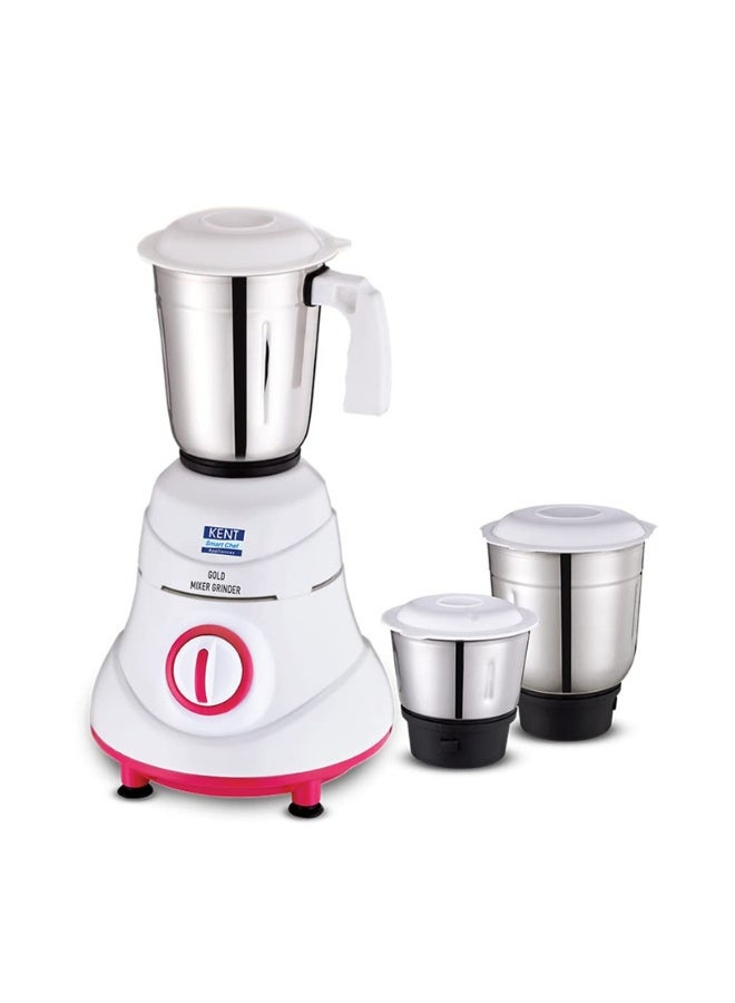 كينت Gold Mixer Grinder – 550W, 3 Stainless Steel Jars 3-Speed Control with Pulse Overheat Protection Compact Design 1.5 L 550 W 16123 white  - Image 1