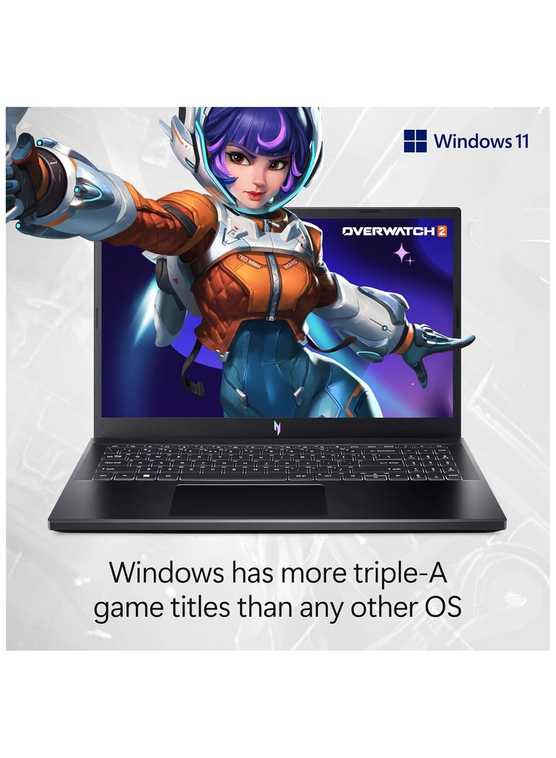 أيسر (Upgraded Version) Nitro V Anv15-51-73b Gaming Laptop With 15.6" FHD Ips Display 144hz Intel Core i7-13620h 16GB RAM 512GB SSD Nvidia RTX 4050 6GB Windows11 Home English Keyboard English Black English Black - Image 2