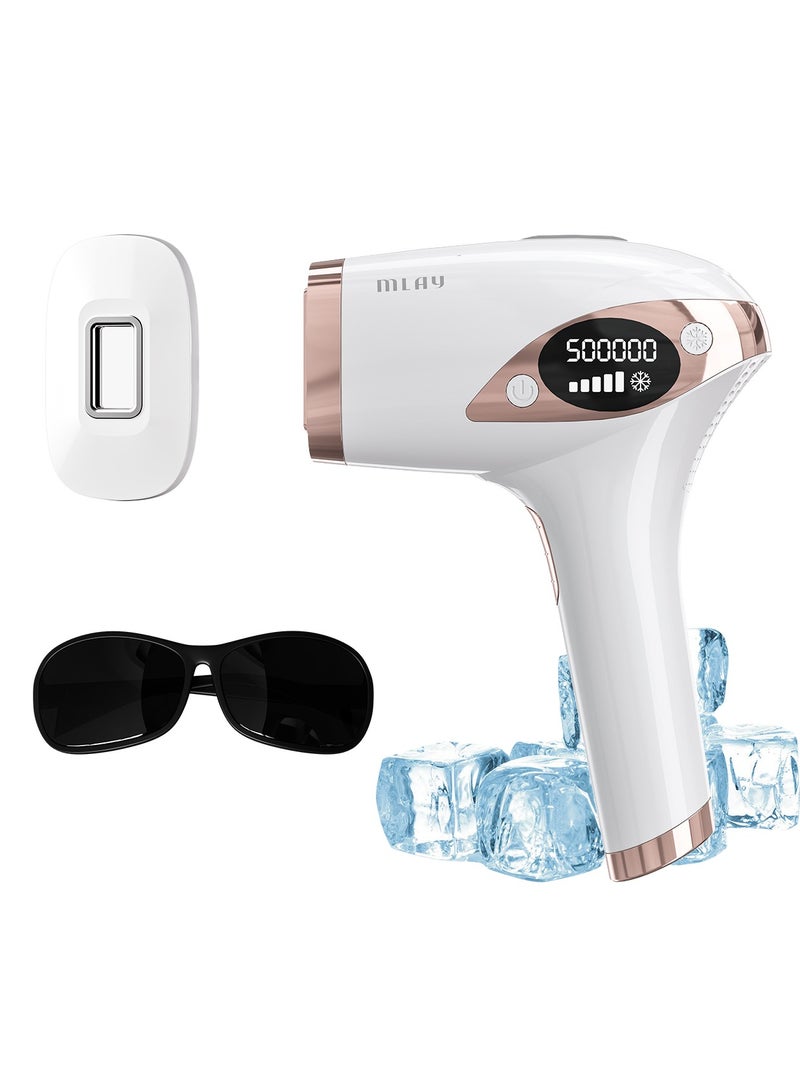 MLAY T4 Laser Hair Removal Device with Ice Cooling, 5 Energy Levels, 500,000 Flashes, Auto And Manual Modes For Face, Legs, Bikini And Full Body pink  - Image 1