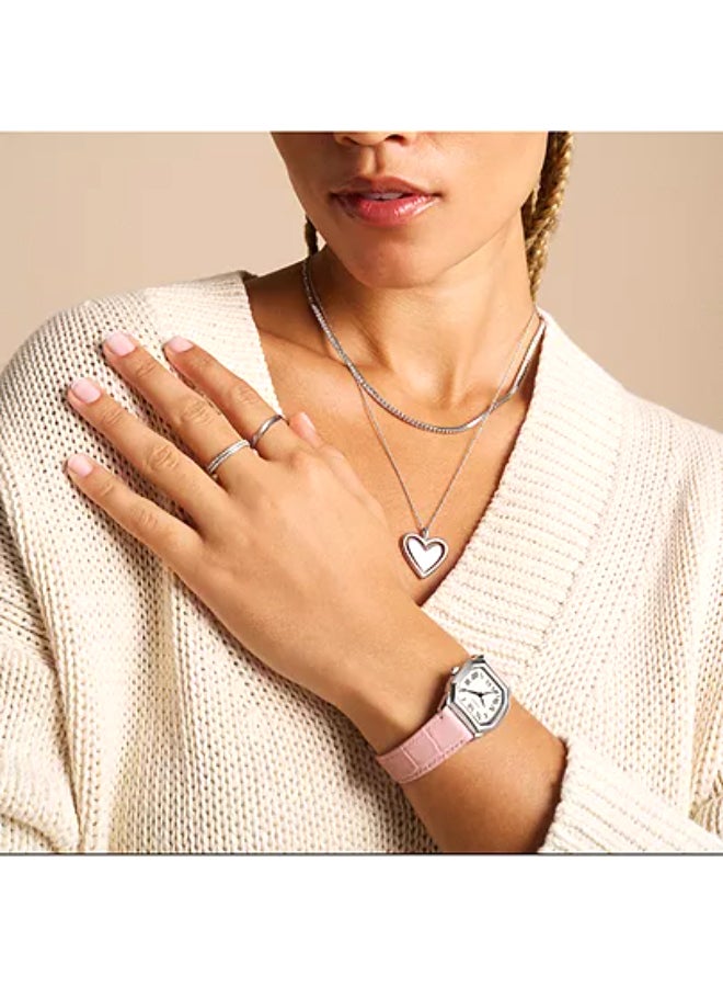 FOSSIL Women's Wo Harlow Three-Hand Light Pink Leather Watch ES5406 - 27mm  - Image 2