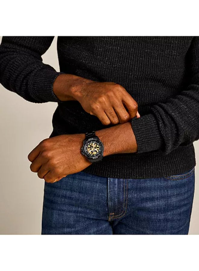 FOSSIL Men's Bronson Automatic Black Stainless Steel Watch ME3217 - 44mm  - Image 2