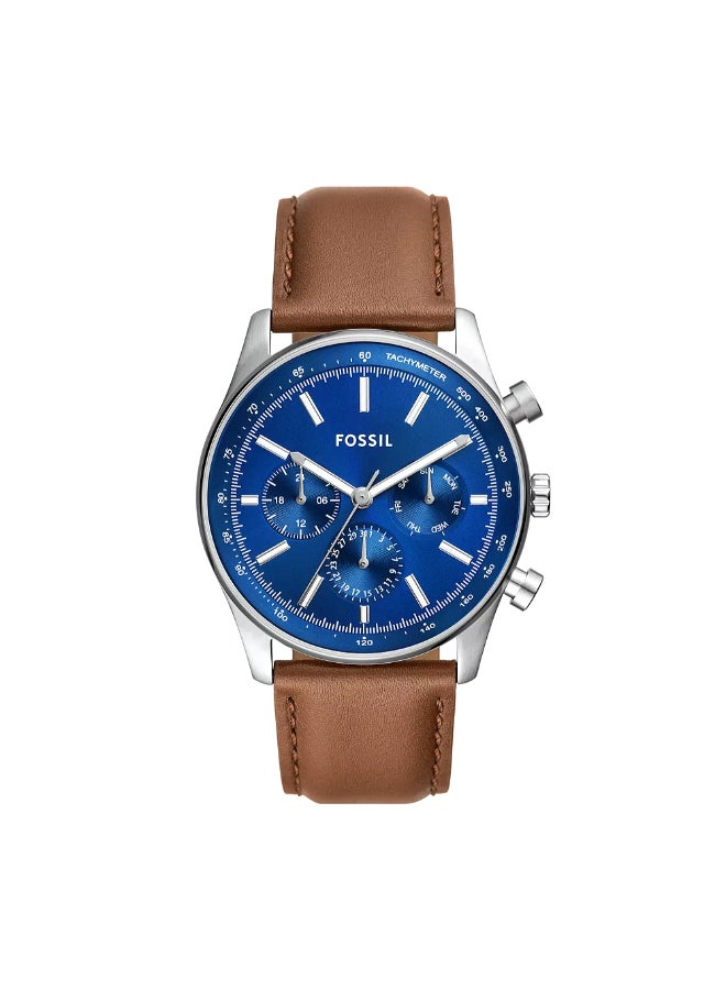 FOSSIL Men's Sullivan Multifunction Brown LiteHide™ Leather Watch BQ2857 - 44mm  - Image 1