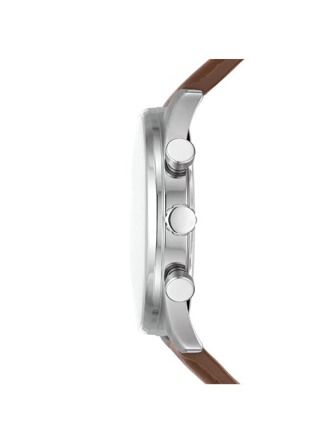 FOSSIL Men's Sullivan Multifunction Brown LiteHide™ Leather Watch BQ2857 - 44mm  - Image 2