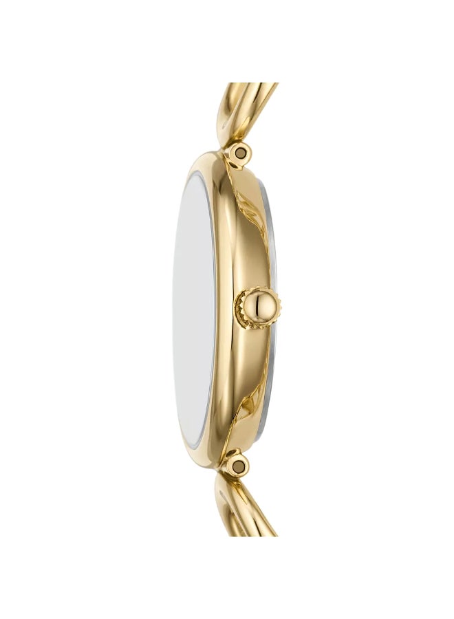 FOSSIL Women's Women' Carlie Three-Hand Gold-Tone Stainless Steel Watch ES5375 - 30mm  - Image 2