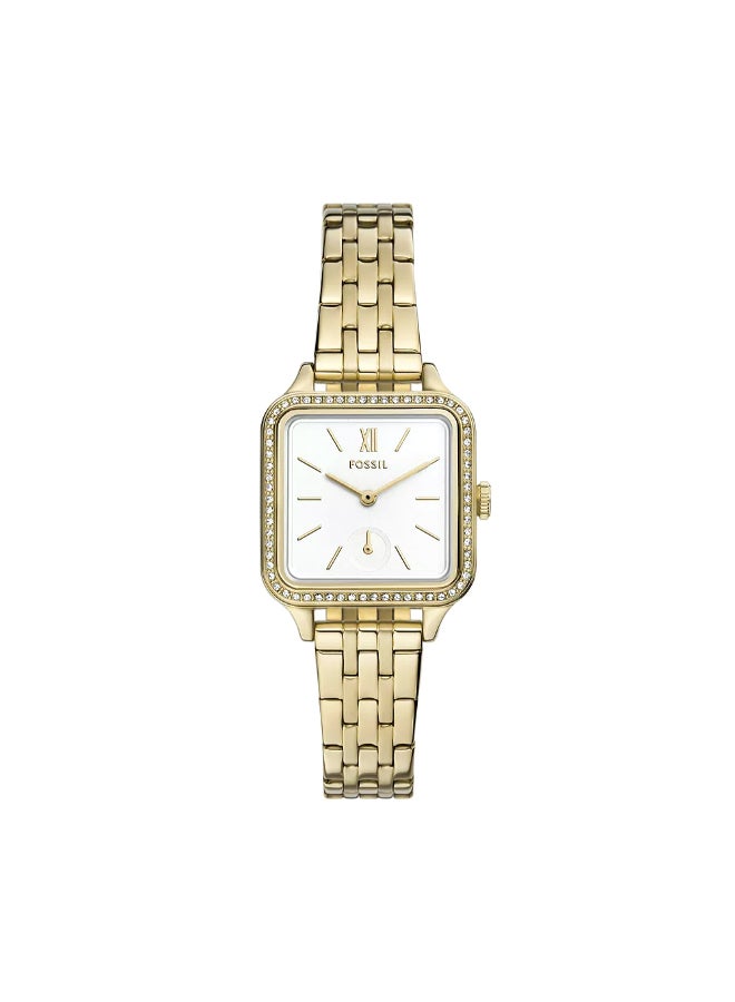 FOSSIL Women's Wo Colleen Three-Hand Gold-Tone Stainless Steel Watch BQ3979 - 28mm  - Image 1