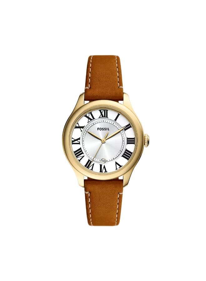 FOSSIL Women's Wo Gilmore Three-Hand Date Medium Brown Leather Watch ES5397 - 38mm  - Image 1
