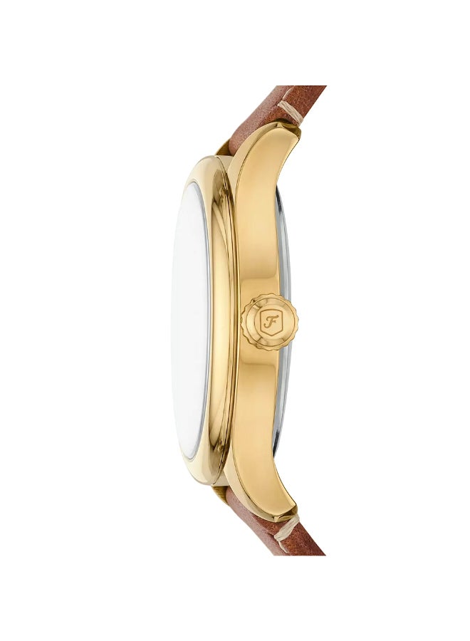 FOSSIL Women's Wo Gilmore Three-Hand Date Medium Brown Leather Watch ES5397 - 38mm  - Image 2