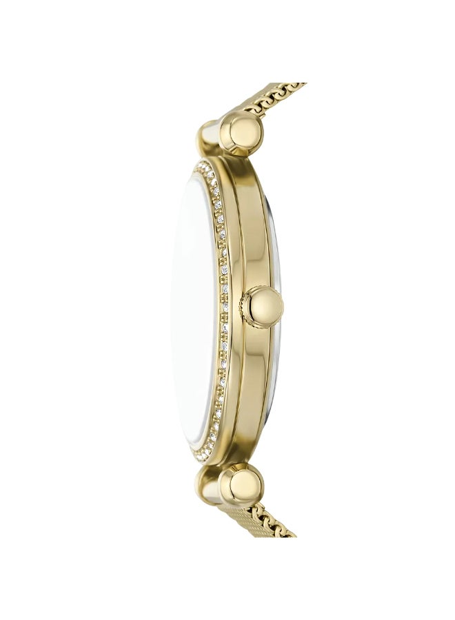 FOSSIL Women's Wo Tillie Three-Hand Gold-Tone Stainless Steel Watch BQ3990 - 36mm  - Image 2