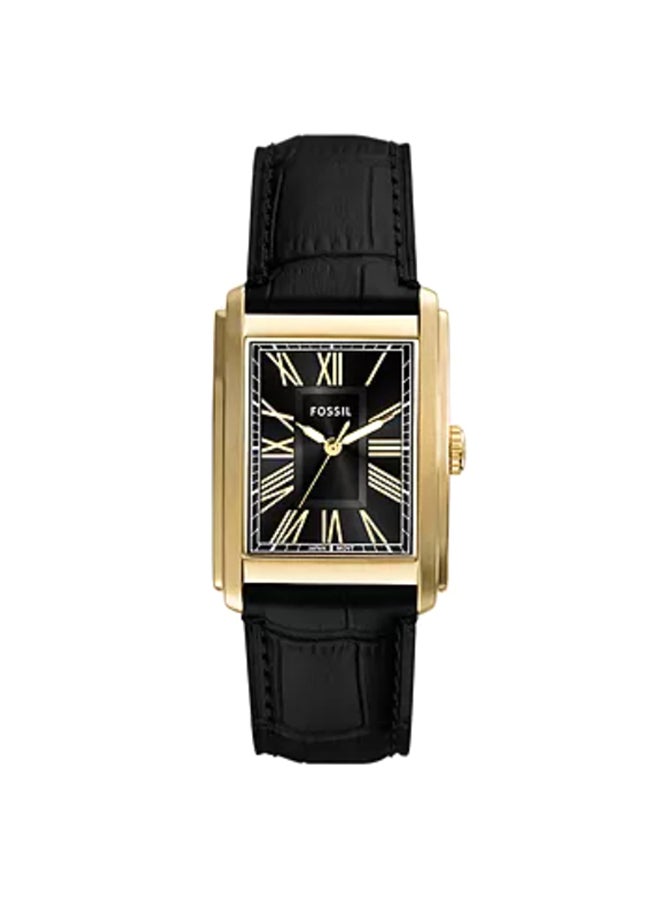 FOSSIL Men's Carraway Three-Hand Black Croco Leather Watch FS6091 - 30mm  - Image 1