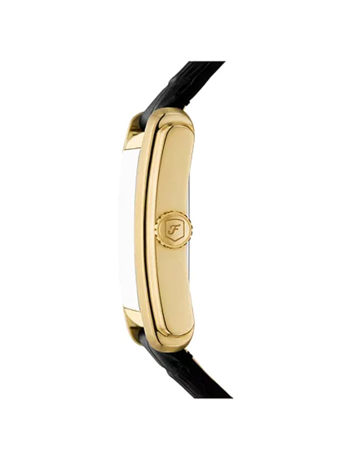 FOSSIL Men's Carraway Three-Hand Black Croco Leather Watch FS6091 - 30mm  - Image 4