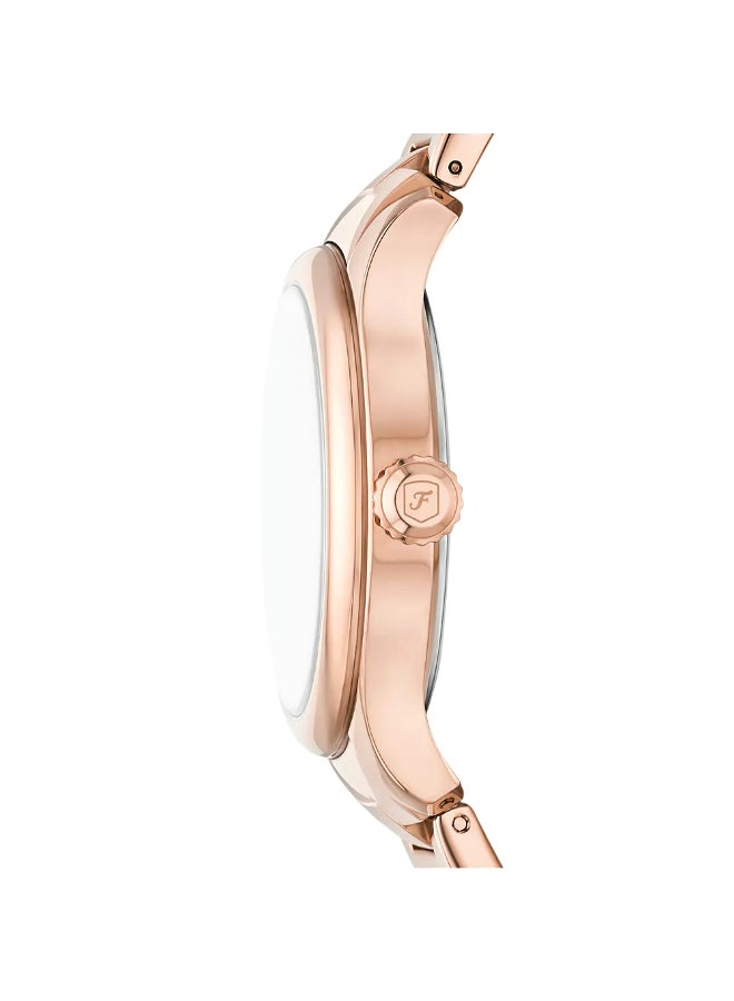 FOSSIL Women's Wo Gilmore Three-Hand Date Rose Gold-Tone Stainless Steel Watch ES5394 - 38mm  - Image 2