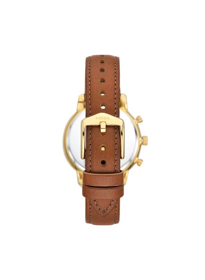 FOSSIL Women's Wo Neutra Chronograph Medium Brown Leather Watch ES5278 - 36mm  - Image 3