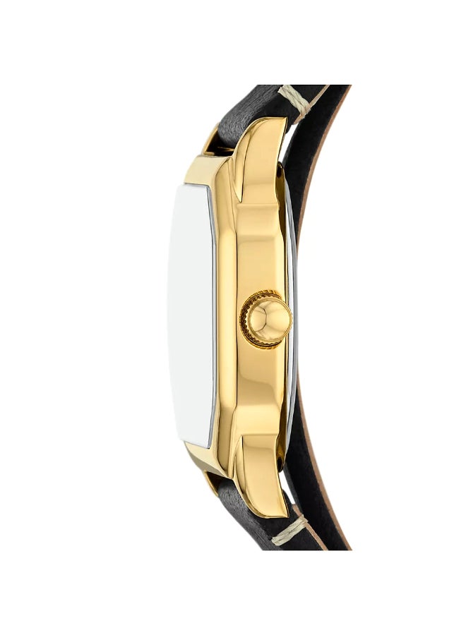 FOSSIL Women's Wo Harlow Three-Hand Black Leather Watch ES5404 - 27mm  - Image 2