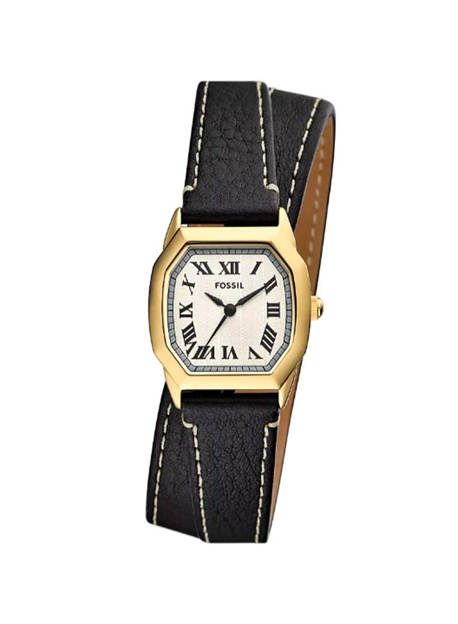 FOSSIL Women's Wo Harlow Three-Hand Black Leather Watch ES5404 - 27mm  - Image 1