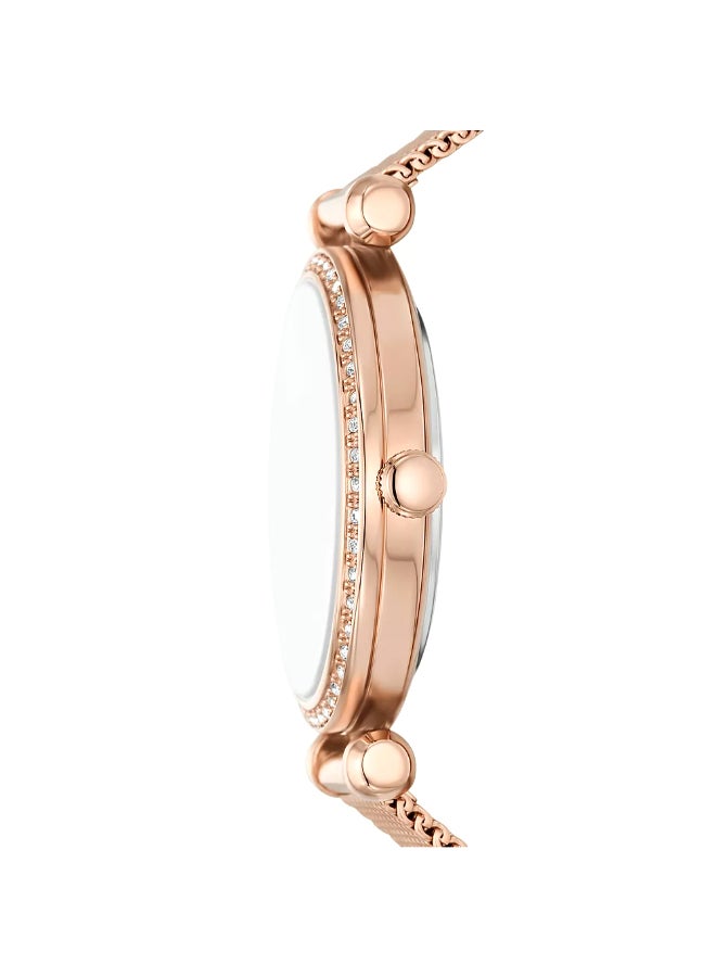 FOSSIL Women's Wo Tillie Three-Hand Rose Gold-Tone Stainless Steel Watch BQ3989 - 36mm  - Image 2