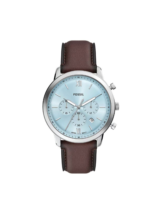 FOSSIL Men's Neutra Chronograph Brown Leather Watch FS6109 - 44mm  - Image 1