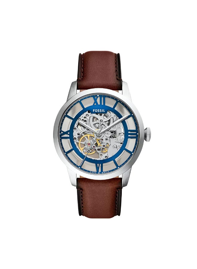 FOSSIL Men's Townsman Automatic Brown Leather Watch ME3267 - 44mm  - Image 1
