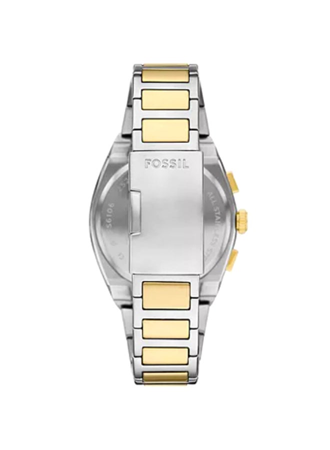 FOSSIL Men's Everett Chronograph Two-Tone Stainless Steel Watch FS6106 - 44mm  - Image 3