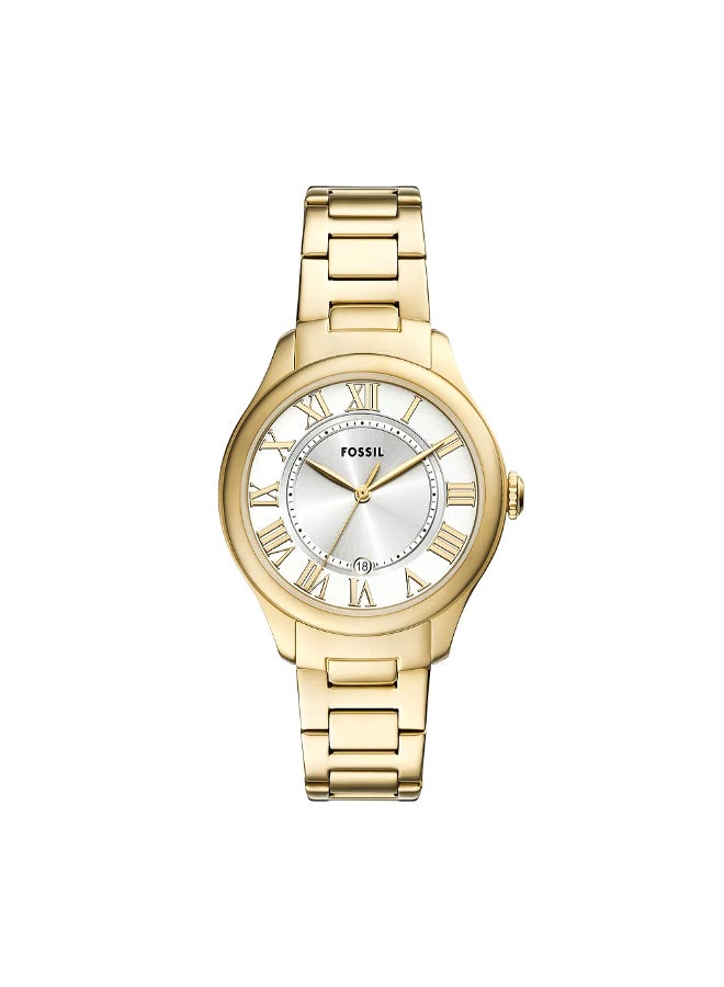 FOSSIL Women's Wo Gilmore Three-Hand Date Gold-Tone Stainless Steel Watch ES5395 - 38mm  - Image 1
