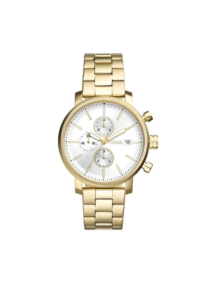 FOSSIL Men's Rhett Multifunction Gold-Tone Stainless Steel Watch BQ2852 - 42mm  - Image 1